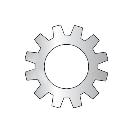 Newport Fasteners Military External Tooth Lock Washer, For Screw Size #4 410 Stainless Steel, Plain Finish, 5000 PK 964543